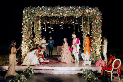 Mandap and Floral detail — Wedding decor — ITC Grand Goa